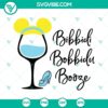 Cinderella Disney Princess wine glass SVG file with Bibbidi Bobbidi Boo design. Great for Disney fans and wine lovers.