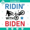 Biden riding bike SVG download featuring Ridin With Biden design, Falling With Biden theme. Ideal for political and humorous graphics.