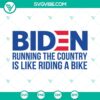 SVG download of Joe Biden riding, symbolizing him leading the country. Ideal for political designs.