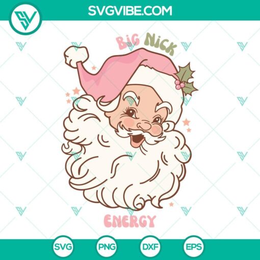 big nick energy svg retro pink santa claus svg funny christmas svg 10 mockup