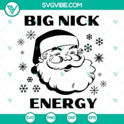 Christmas, SVG Files, Big Nick Energy SVG Image Bundle, Funny Santa Christmas 4