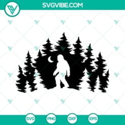 Bigfoot, SVG Files, Bigfoot SVG Image, Pine Tree Forest SVG Download, Sasquatch 6