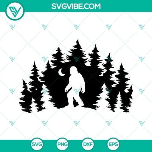 bigfoot svg pine tree forest svg sasquatch svg png dxf eps cricut 3 mockup