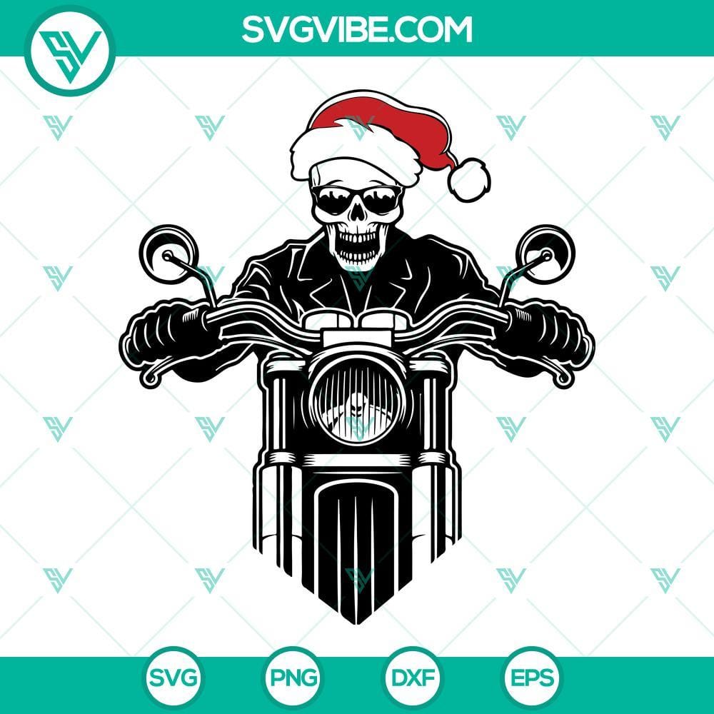 biker-skull-santa-hat-christmas-svg-skull-riding-motorcycle-motorbike-svg-png-cricut-silhouette-3-mockup.jpg Biker Skull Santa Hat Christmas SVG - Skull Riding Motorcycle design for festive holiday crafting.