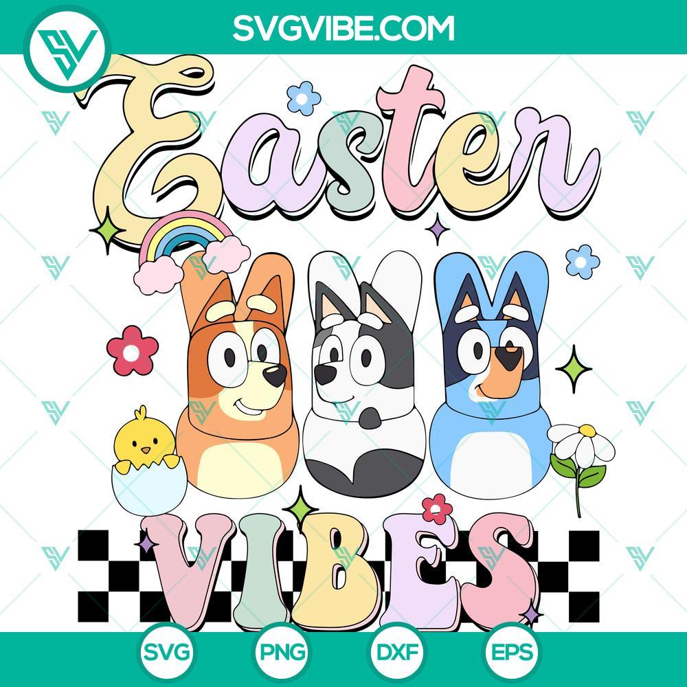 Bingo Muffin Bluey Easter Vibes SVG, Bluey Easter SVG, Bluey Peeps SVG Bluey Easter Vibes Cricut SVG with Peeps, perfect for Easter crafts. Include Bluey-themed designs in this collection of SVG files.