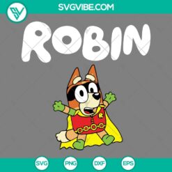 Disney, SVG Files, Bingo Robin SVG Images, Bluey And Bingo DC Comis SVG 2