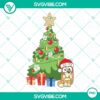 Bluey Bingo Christmas PNG featuring Santa hat and Christmas tree, ideal for digital use.