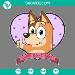 Cartoons, SVG Files, Bingo You are doing great SVG Files, Bluey Bingo Heart 21