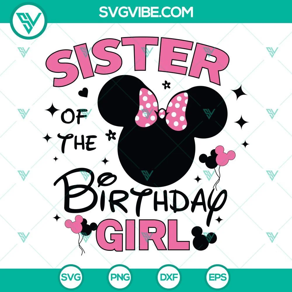 Birthday, Disney, SVG Files, Birthday Girl Disney Mouse SVG Download Bundle, 2