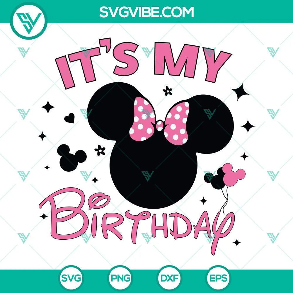 Birthday, Disney, SVG Files, Birthday Girl Disney Mouse SVG Download Bundle, 3