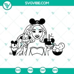 African American, Disney, Movies, SVG Files, Black Ariel Disney Snacks SVG 12