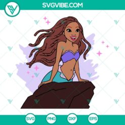 African American, Disney, Movies, SVG Files, Black Ariel Mermaid Princess SVG 11