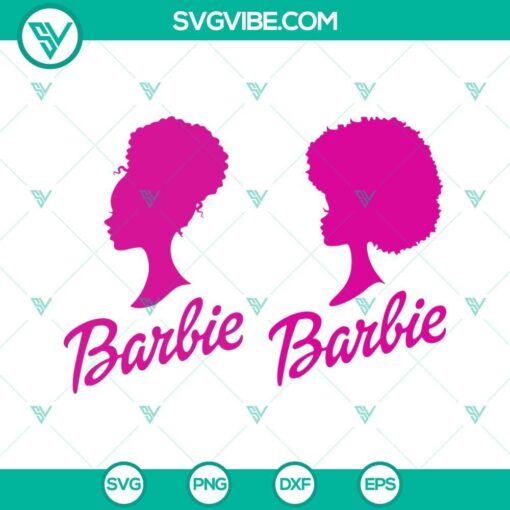 black barbie bundle svg black princess doll svg afro barbie svg 3 mockup