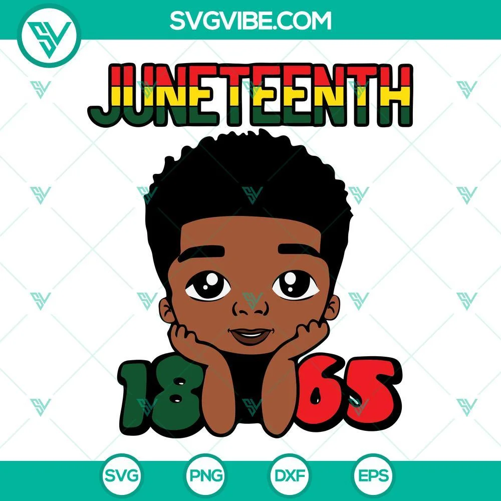 Juneteenth, SVG Files, Black Boy Juneteenth 1865 SVG Download Bundle, 1