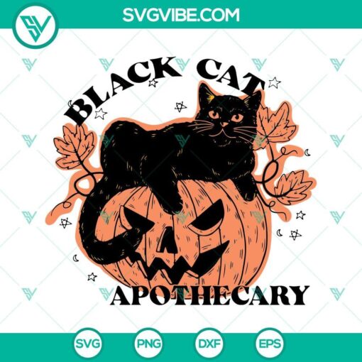 black cat apothecary svg black cat pumpkin halloween svg png dxf eps designs 6 mockup