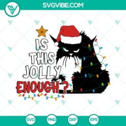 Christmas, SVG Files, What Black Cat Christmas Tree SVG Images, Christmas Cat 3