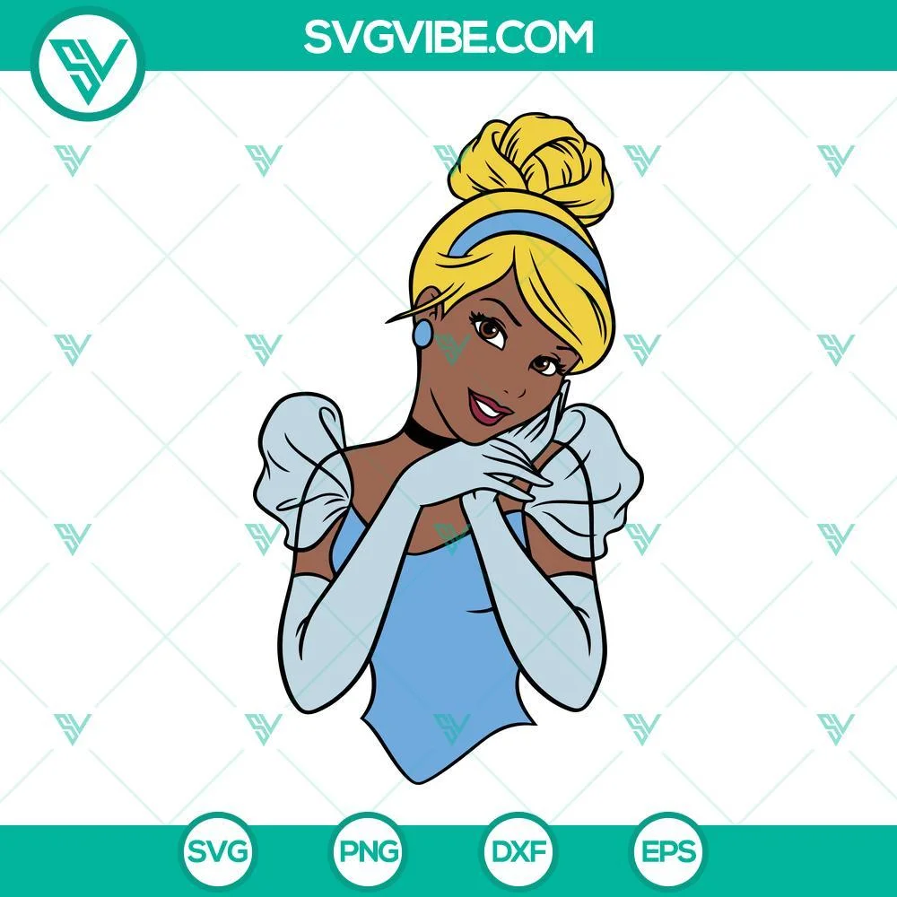 Disney, SVG Files, Black Disney Princess SVG Image Bundle, Ariel Aurora And 1