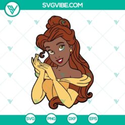 Black Disney Princess SVG Image Bundle, Ariel Aurora And Belle SVG Image, 6