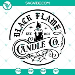 Black Flame Candle Co SVG Images, Halloween SVG Files, Farmhouse Halloween