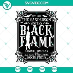 Black Flame Candle Company SVG Files Bundle, Sanderson Sisters SVG Images