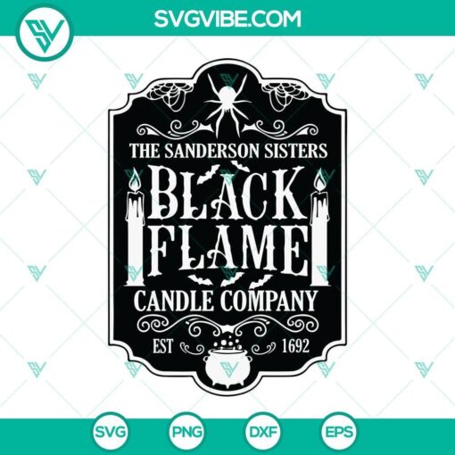 black flame candle company svg bundle the sanderson sisters svg candle svg hocus pocus svg 3 mockup