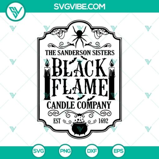 black flame candle company svg bundle the sanderson sisters svg candle svg hocus pocus svg 6 mockup