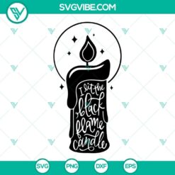 Black Flame Candle SVG Images, Hocus Pocus SVG Images Cut Files For Cricut