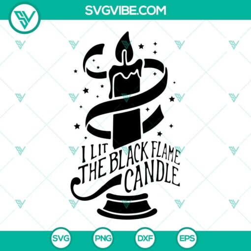 black flame candle svg png dxf eps instant download 3 mockup