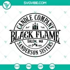 Halloween, SVG Files, Black Flame Candle SVG Download PNG DXF EPS Instant 3