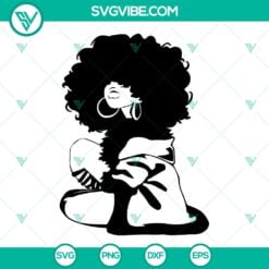 Juneteenth, SVG Files, Black Girl Curly Hair SVG Images, Afro Woman SVG Image, 7