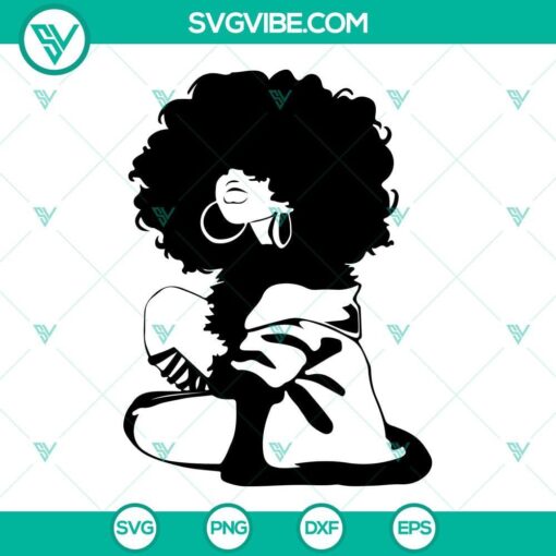 black girl curly hair svg afro woman svg african american svg juneteenth woman svg png dxf eps cricut 3 mockup