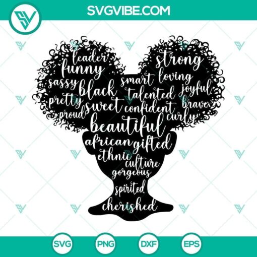 black girl svg young beautiful black girl svg african american kids svg 1 mockup