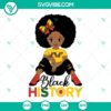 Black History Girl SVG with Puff Hair and Afro Hairstyle, Downloadable Afro Girl SVG Images for Crafts and Design Projects