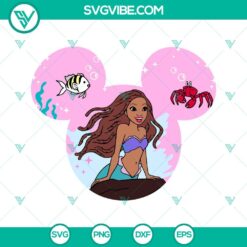 African American, Disney, Movies, SVG Files, Black Little Mermaid SVG Image, 6