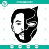 Black Panther Chadwick Boseman SVG design featuring T'Challa, ideal for digital projects, shirts, and merchandise.