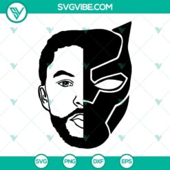 Black Panther Chadwick Boseman SVG design featuring T'Challa, ideal for digital projects, shirts, and merchandise.