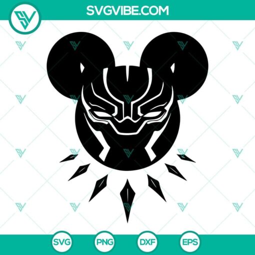 black panther mouse ears svg png dxf eps cut files 7 mockup