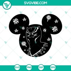 Black Panther superhero mouse head SVG files, ideal for crafting projects and superhero-themed designs.