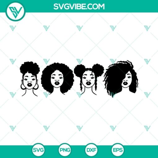 black woman svg juneteenth svg afro woman svg afro girl svg png dxf eps 1 mockup