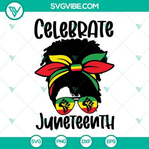 black women messy bun celebrate juneteenth svg black women svg celebrate juneteenth svg juneteenth day svg black pride juneteenth svg 7 mockup