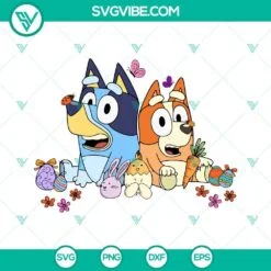 Cartoons, Easter, SVG Files, Bluey And Bingo Easter SVG Images, Aussie Heeler 2