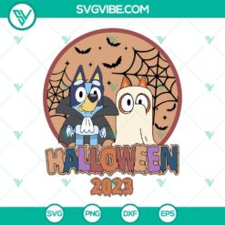 Disney, Halloween, SVG Files, Bluey And Bingo Halloween 2023 SVG File, Bluey 2