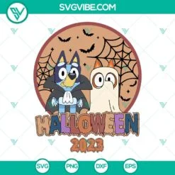 Disney, Halloween, SVG Files, Bluey Friends Let’s Go Ghouls SVG File, Bluey 3