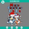 Christmas, Disney, SVG Files, Bluey Family With Santa Hat SVG Images, Bluey 14