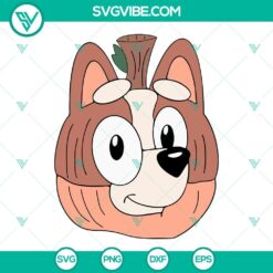 bluey and bingo pumpkin svg bundle bluey halloween svg png dxf eps files 3 mockup