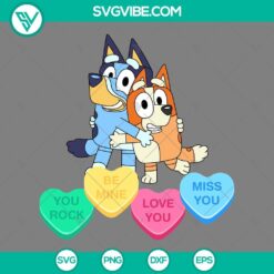 SVG Files, Valentine's Day, Bluey and Bingo SVG Image, Bluey Valentine SVG 10