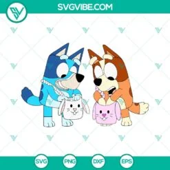 Cartoons, Easter, SVG Files, Bluey And Bingo Easter SVG Images, Aussie Heeler 3