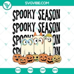 Disney, Halloween, SVG Files, Bluey And Friends Spooky Season SVG Images, Bluey 23