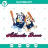 Blue Atlanta Braves baseball SVG design in blue color scheme. Perfect for crafting projects.
