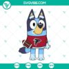 Bluey Atlanta Falcons SVG file for Cricut, in PNG, DXF, and EPS formats. Perfect for NFL fans and crafting projects.